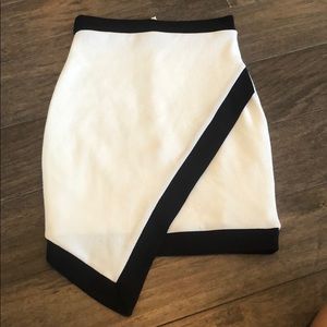 White & Black Mini Skirt